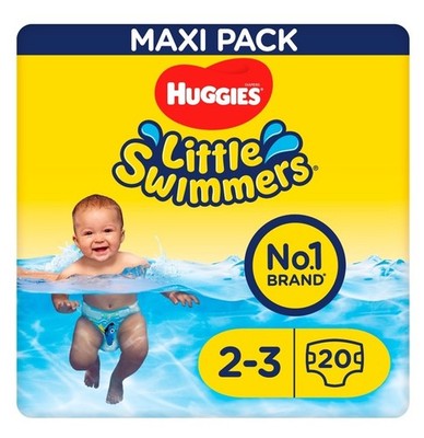 Huggies Little Swimmers  Schwimmwindeln Größe 2-3 3 kg-8 kg 7 Pfund-18 Pfund Hose x4 80 insgesamt