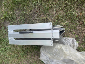 Aluminum Bi-Fold Multi-Fold Ramp Anti-Slip Surface Carry Handle Silver/Black