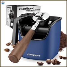 304 Stainless Steel Espresso Grounds Container, Removable Knock Bar Included