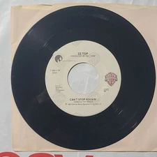 ZZ Top ~ Can't Stop Rockin'/ Stages ~ Warner Bros. 45 RPM Record