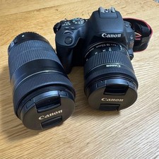 Canon EOS Kiss X9 DSLR Camera with 2 Lenses Battery and Charger Bundle