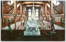 Slater Memorial Museum Cast Gallery Interior Norwich CT Vintage Postcard