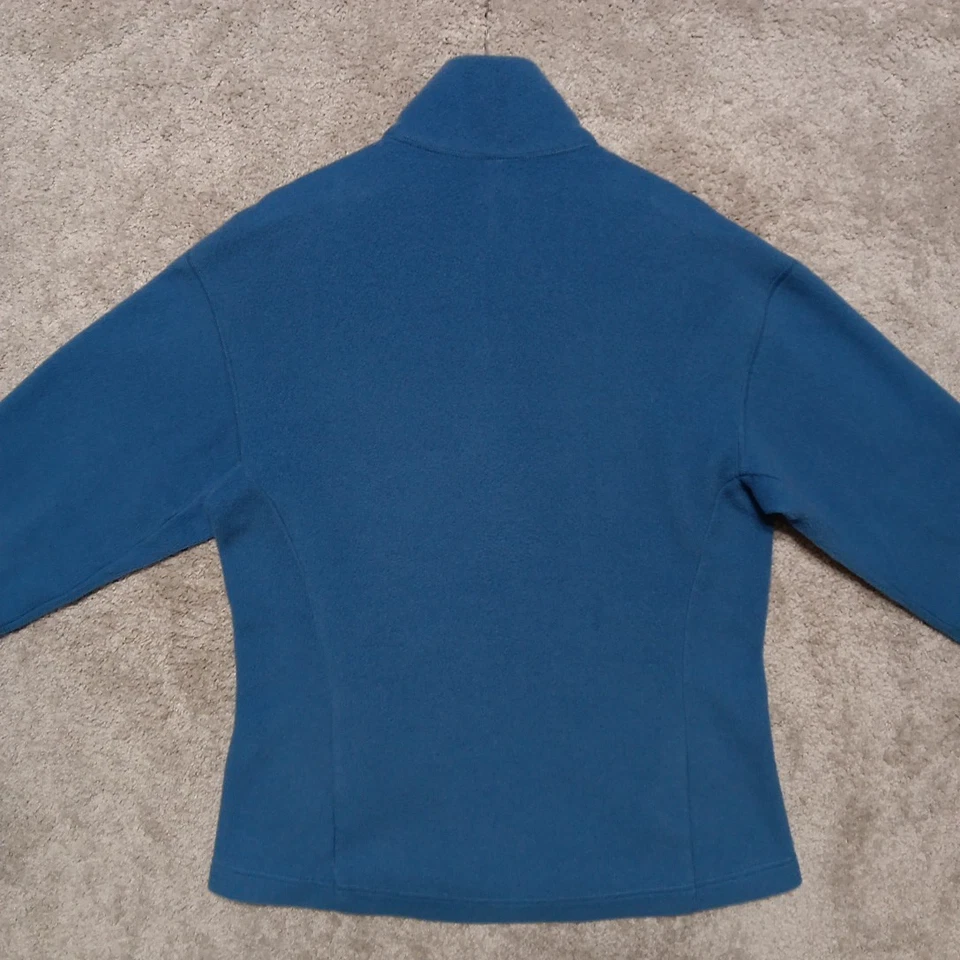 Jaqueta de lã feminina PATAGONIA Synchilla azul média zíper completo leve 11308 - Imagem 4 de 4