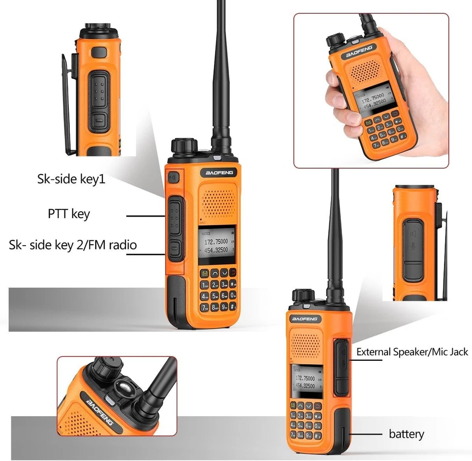 Walkie Talkie 2 комплекта 100 миль двусторонняя радиостанция зарядная гарнитура водонепроницаемая - Изображение 2 из 4