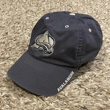 Vintage Colorado Avalanche Hat Twin Enterprise Strap Back Blue White NHL Dad Hat