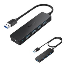 Aceele 120cm Cable USB 3.0 Hub Bundle of 19cm Hub, 4 feet, Black