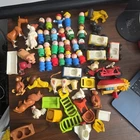 Lot of 50 Vintage Fisher-Price Little People-Furniture,Vehicles,Figures, Animals