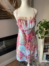 Linea Donatella Babydoll Nightgown Large Mixed Print Satin Romantic Feminine