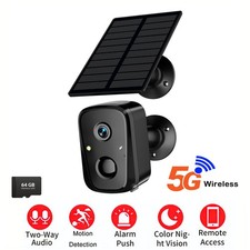 4MP Solar Wireless WIFI Home Security Camera System 2-Way Audio  64G TF Card