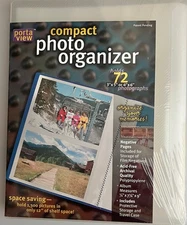Portaview Compact Photo Organizer Holds 72 Photos 3x5 or 4x6 - New, Sealed