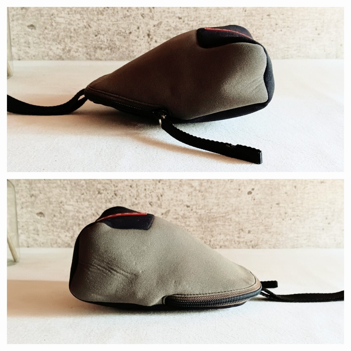 Prada Sport Jersey Pochette Bag Vintage Black Nylon Purse Authentic thumbnail 3