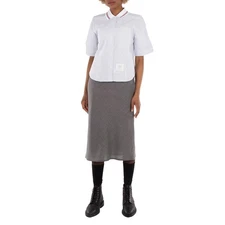 Thom Browne Box Pleat Stripe Poplin Shirt, Brand Size 36 (US Size 0)