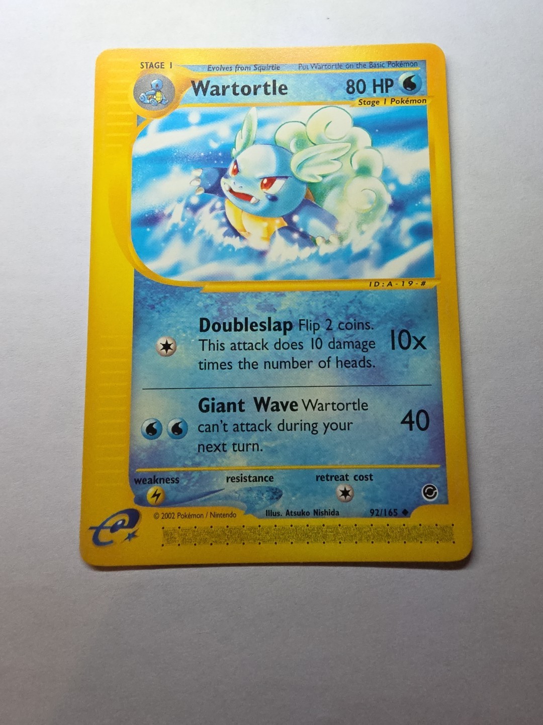 Wartortle 92/165 Pokemon TCG Expedition Base Set NM