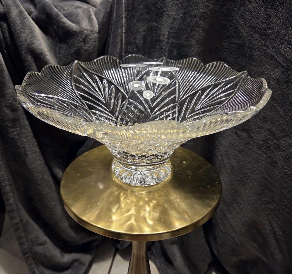 Waterford Crystal Flared Footed Floral Centerpiece Designers Gallery Collection