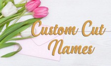 Personalised MDF Joined Names Custom Cut Out Wooden Letters Shapes 3mm Thick