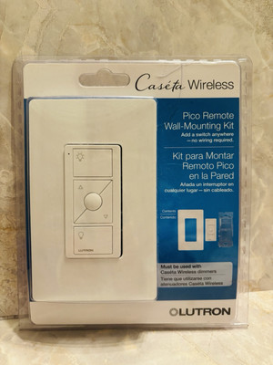Lutron Pico Remote Wall Mounting Kit- White NEW