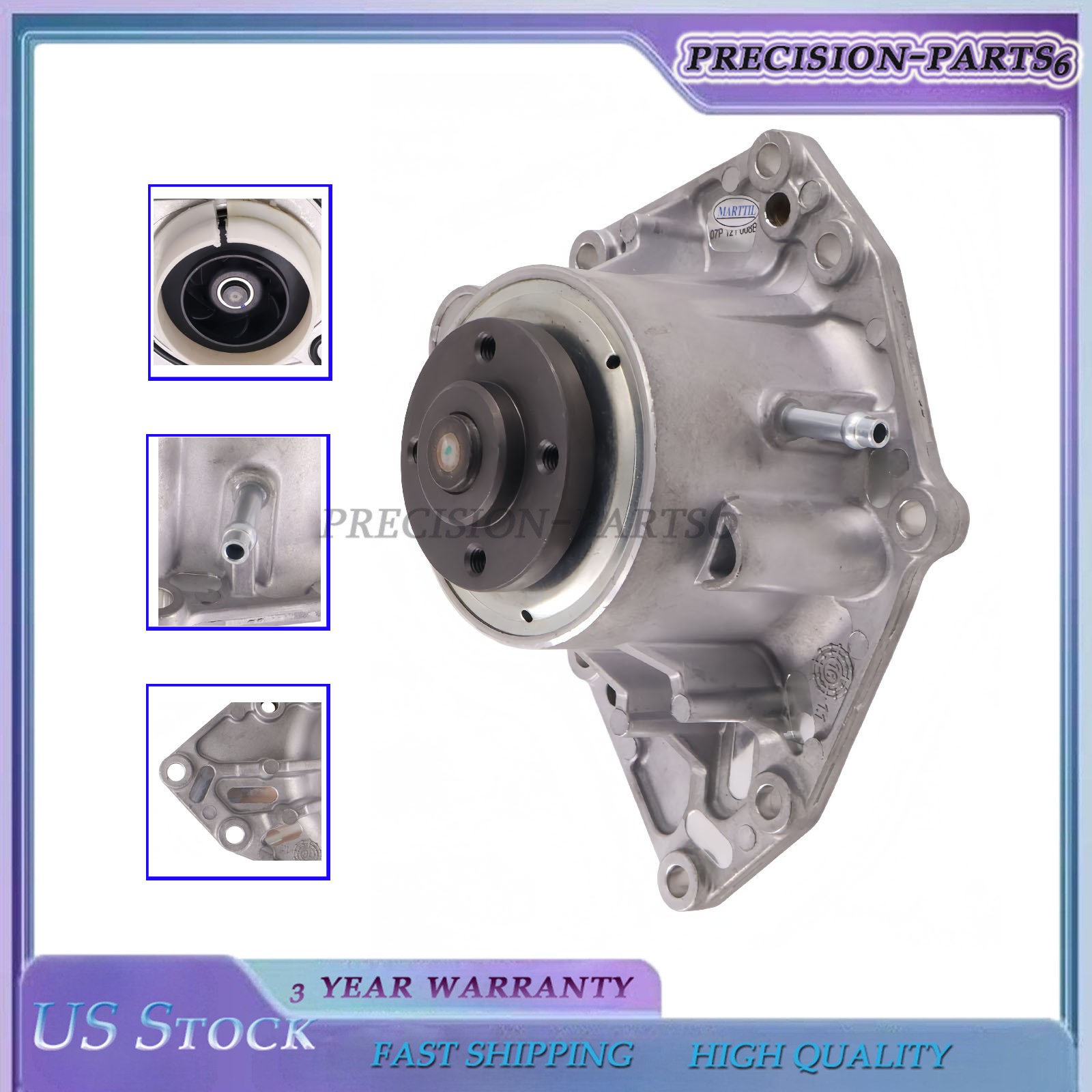 NEW Coolant Water Pump 07P121008A/B/C Fits 2017-2020 Bentley Bentayga 6.0L W12