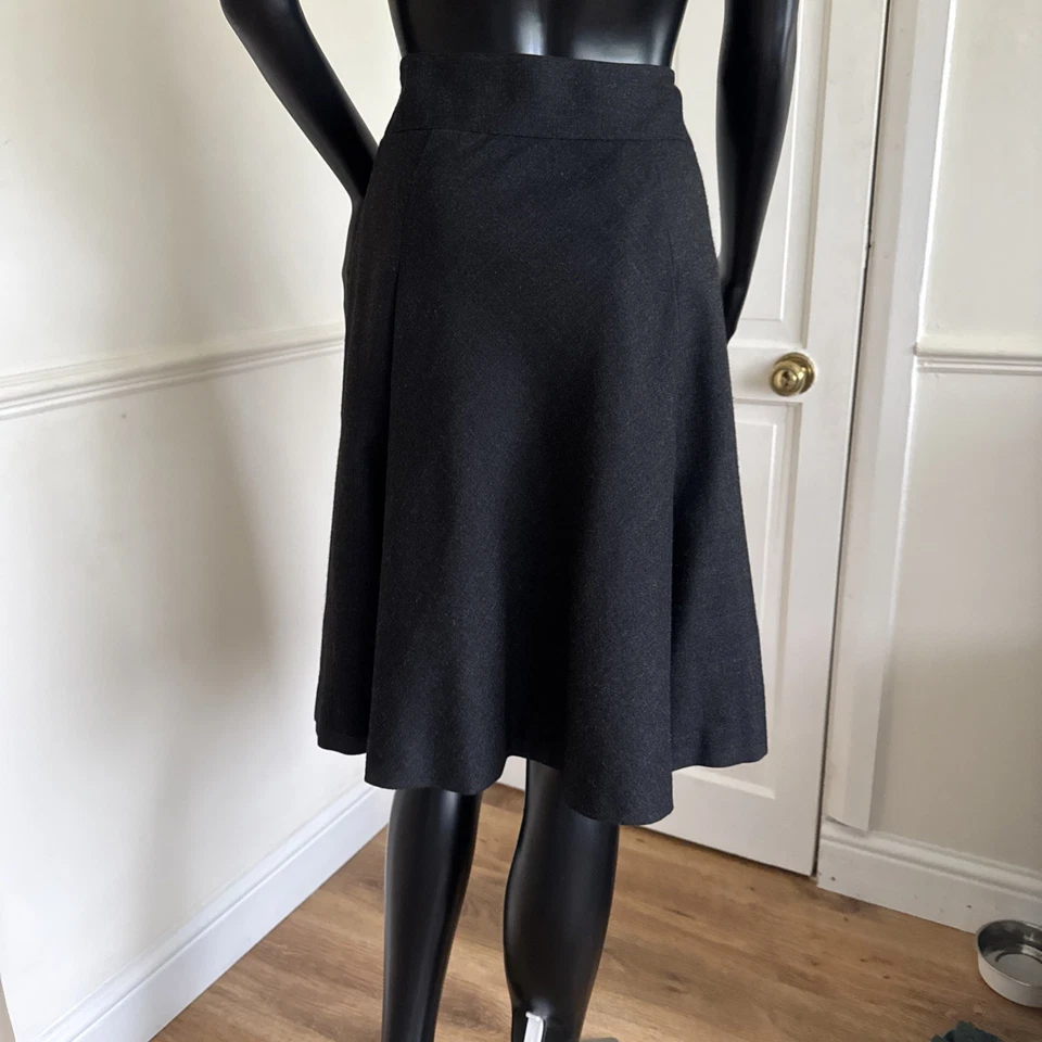 Ted Baker Women's Dark Grey 52% Wool Skirt Size Uk 10 - Image 3 of 4