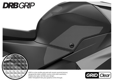 DRB Grip For HONDA CBR600RR (2024~2025) Tank Grips (GRID/Clear)