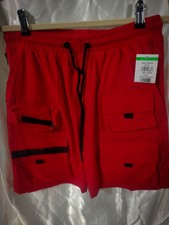 American Stitch Cargo Shorts Men s Large Red NWT Drawstring Utility Pockets