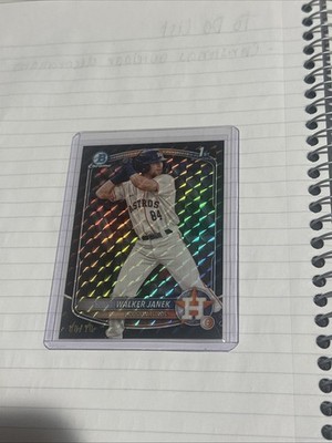 2025 Bowman Chrome Prospects Walker Janek 1st Bowman Black Refractor /10