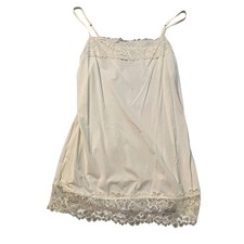 Maurices White Lace Trim Camisole Adjustable Spaghetti Strap Tank Top Large