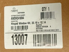 NEW HOFFMAN NVENT AWDH2416N4 DEEP HINGED WINDOW KIT, Type 4, 4X, Gray Steel