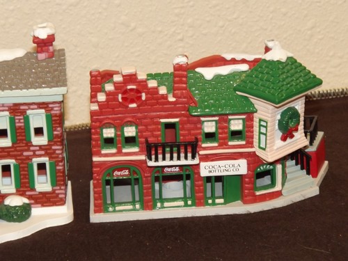 1991 Coca Cola 1st Edition Trim A Tree Collection 4 Lot of Buildings Orn No Box - Picture 8 of 8