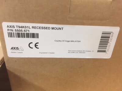 AXIS Communications Surveillance Camera Recessed Mount T94K01L / 5505-571 (NEW)