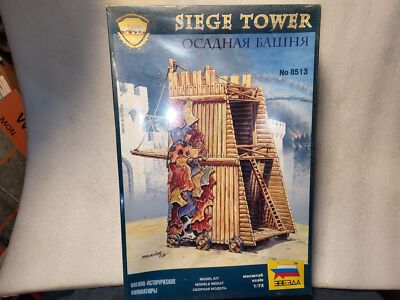 New Zvezda Siege Tower Model Kit in Box 1/72 #8513