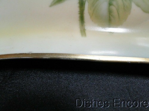 Hutschenreuther Antique Hand Painted Pink Rose on Green: Tray, 12 1/4" x 10" - Picture 4 of 8