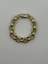 14MM GOLD FILLED FULLY WELDED ORNATE PATTERNED BELCHER BRACELET
