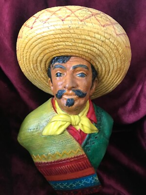 EXTREM SELTENE BOSSONS OF CONGLETON VINTAGE KREIDEGESCHIRR FIGUR ''MEXIKANER''