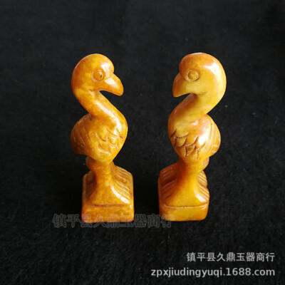 2Pcs Antiques Jade Ware Xiu Jade Small Ornaments Collection Craft Tea Pet