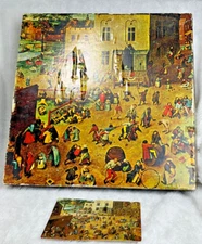 Springbok Puzzle CHILDREN’S GAMES Pieter Brueghel  1969 w/postcard READ!