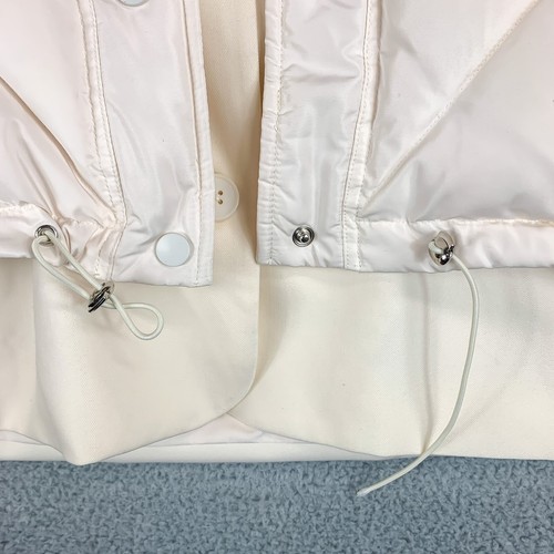Grey Lab Jacket Womens Small Ivory Down Filled Designer Chic Boho Goose Feathers - Picture 7 of 16