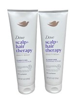 2x Dove Scalp + Hair Therapy Density Boost Clarifying Foaming Scrub 0% Sulfates