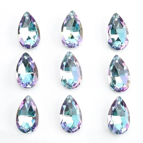 Multi Shape Crystal Charms - AB Color Glass Beads Jewelry Making Pendants 20Pcs - Picture 39 of 65
