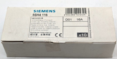 Siemens  5SH4 116 NEOZED Schraubkappe D01 16A *10 STÜCK* NEW OVP