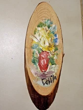  "FLORAL DELIGHT" ORIGINAL IMPRESSIONISTIC ACRYLIC PAINTING SIGNED 3"X9"