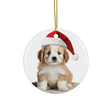 Hanging Ceramic Christmas Tree Ornament - Cirnechi dell  Etna Puppy Design