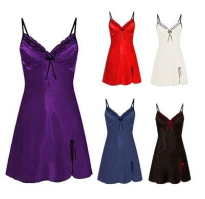 Sexy Sleepwear Women Night Dress Sleeveless Nighties V-neck Nightgown