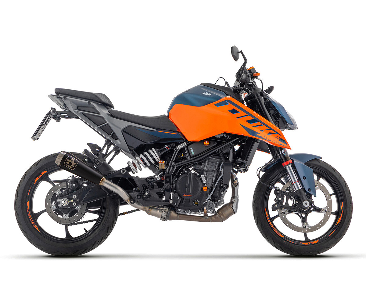 KTM スモールDUKE ARROWスリップオンサイレンサー ホワイト Exhaust Nichrom Dark Muffler Arrow PRO RACE for KTM DUKE 125 2024