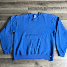 VTG Russell Athletic Sweatshirt Men's Large Blank Faded 1990s Kanye Made in USA