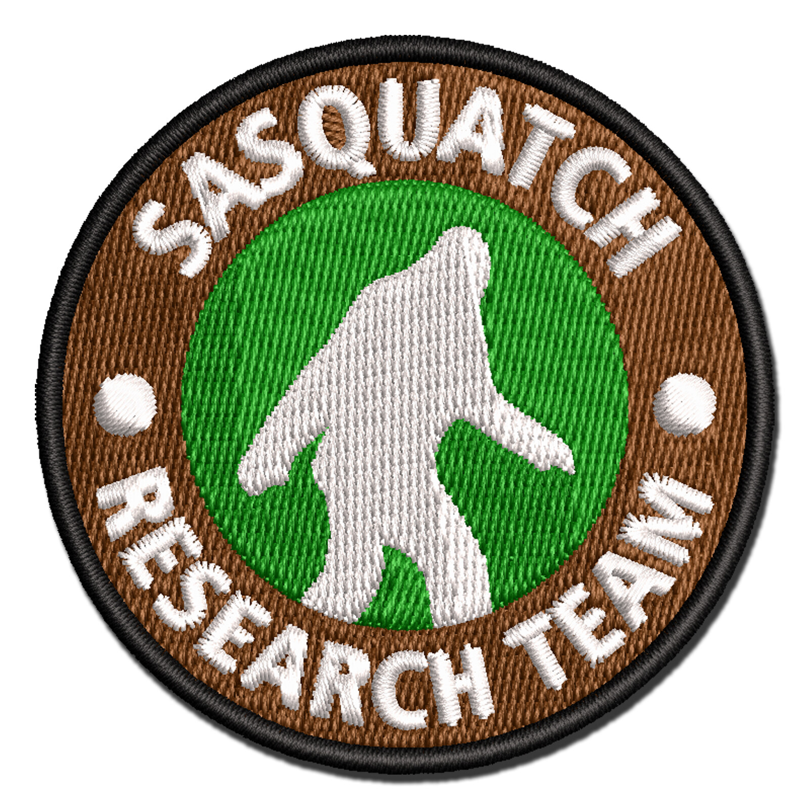 Sasquatch Research Team Bigfoot Cryptid Embroidered Iron-On Patch Applique Enhance Your Gear with This Unique Bigfoot Patch  