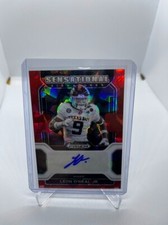Leon O’Neal Jr. 2023 Panini Chronicles Prizm Draft Picks Auto Red Ice RC 49ers