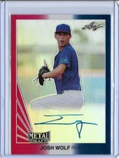 2019 Leaf Metal JOSH WOLF Throwback RWB Prismatic Auto RC 9/10 Cleveland