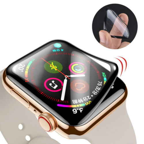 For Apple Watch 5 6 SE 7 8 9 3D Full Screen Protector Clear 38/40/41/42/44/45mm - Picture 1 of 7