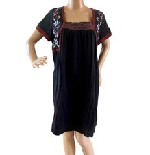 Old navy black embroidered dress gauge line Size Large