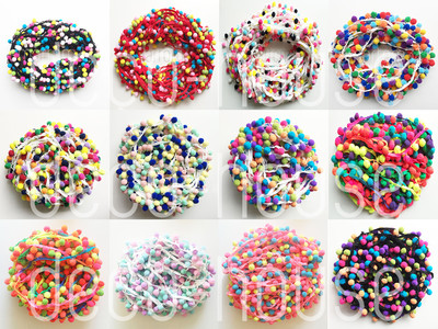 100 Designs! Kugeln Quasten Regenbogenbommel Wackel Zierleiste Band Handwerk Polsterung 